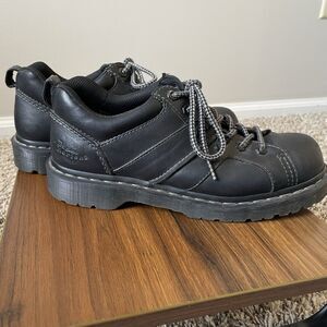DR Doc Martens Men’s US 8 Finnegan Black Leather Oxford Shoes Grunge Y2K Chunky
